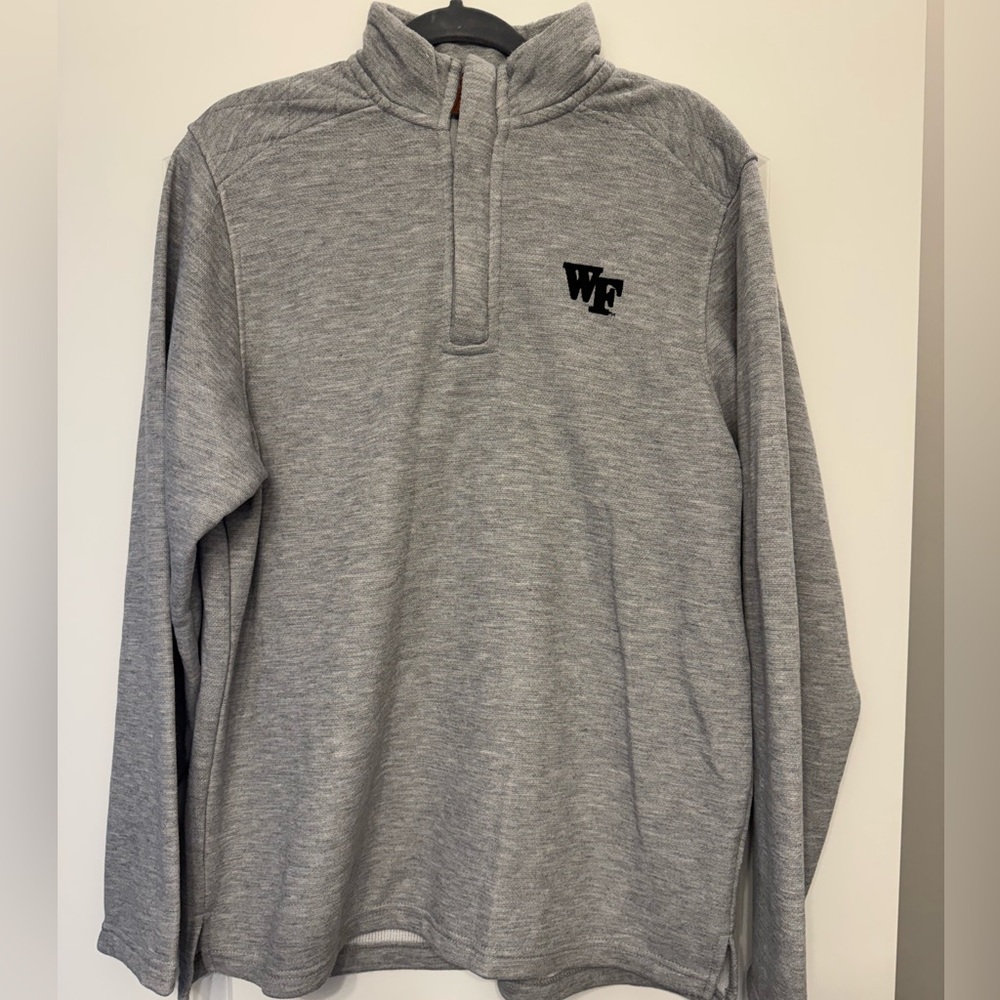 Wake Forest Gray Quarter-Zip Sweater
